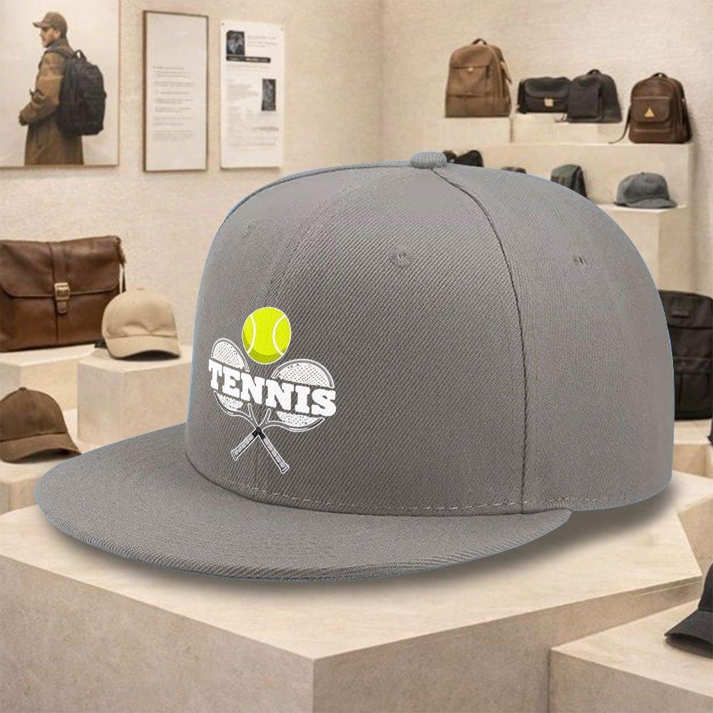 Tennis Ball Rackets Graphic Hip Hop Baseball Cap Polyester Flat Brim Snapback Unisex Casual Streetwear