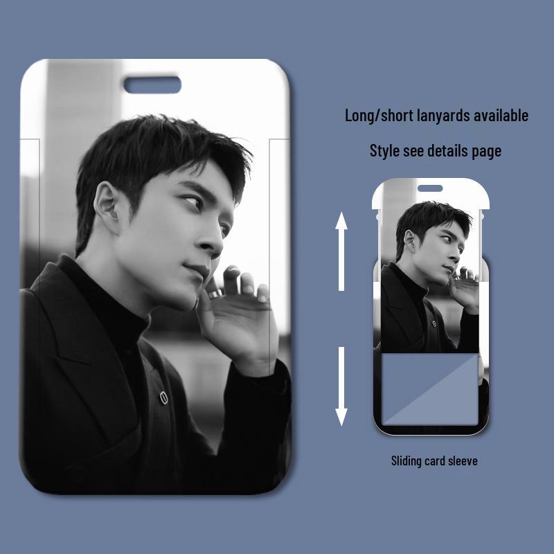 Han Dongjun Plastic Sliding Cover ID and Access Card Holder for Students