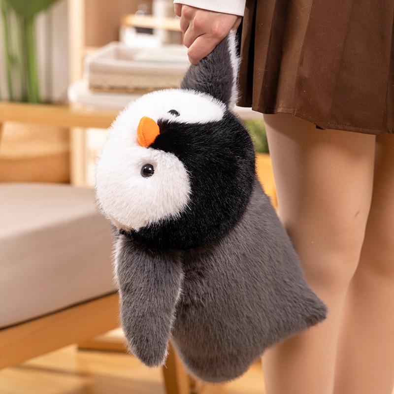 Cute Soft Lying Penguin Doll Rag Doll Aquarium Little Penguin Doll Children Accompany Soothing Rag Doll