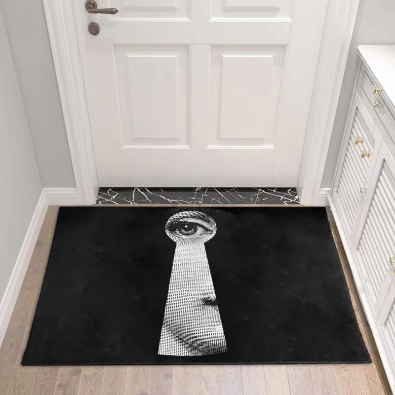 Fun Art Lady Portrait Carpet Rug for Living Room Bedroom Anti-slip Carpets Decor Bedside Soft Floor Mat Kitchen Entrance Mats