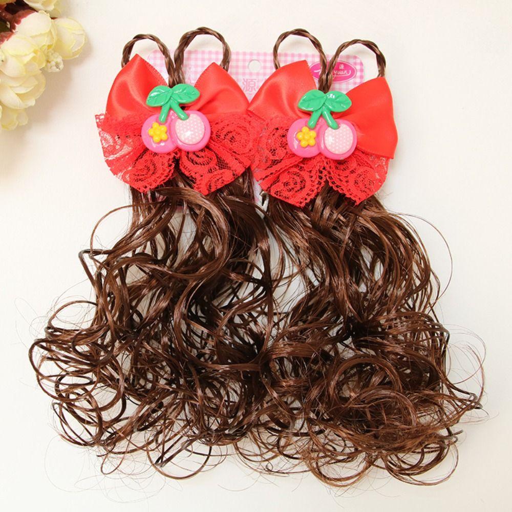 2Pcs Headwear Kids Hairpin Wig Cute Girl Curly Hair Princess Children Hair Clip  Baby