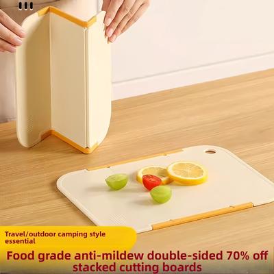 Home Three-fold Chopping Board, Kitchen Camping Fruit Cutting Tool, Ultra-thin Vegetable Cutting Device, Portable and Anti-slip Chopping Board