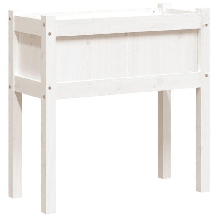 VidaXL Planters with Legs White 70x31x70 Cm Solid Pine Wood 837556