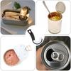 Portable J-Shaped Non-Slip Jar & Can Opener – Easy-Grip Tin Lid Remover for Kitchen, Multifunctional Ring Pull Tool