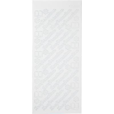 Creotime Confirmation Stickers 10 X 23 Cm White