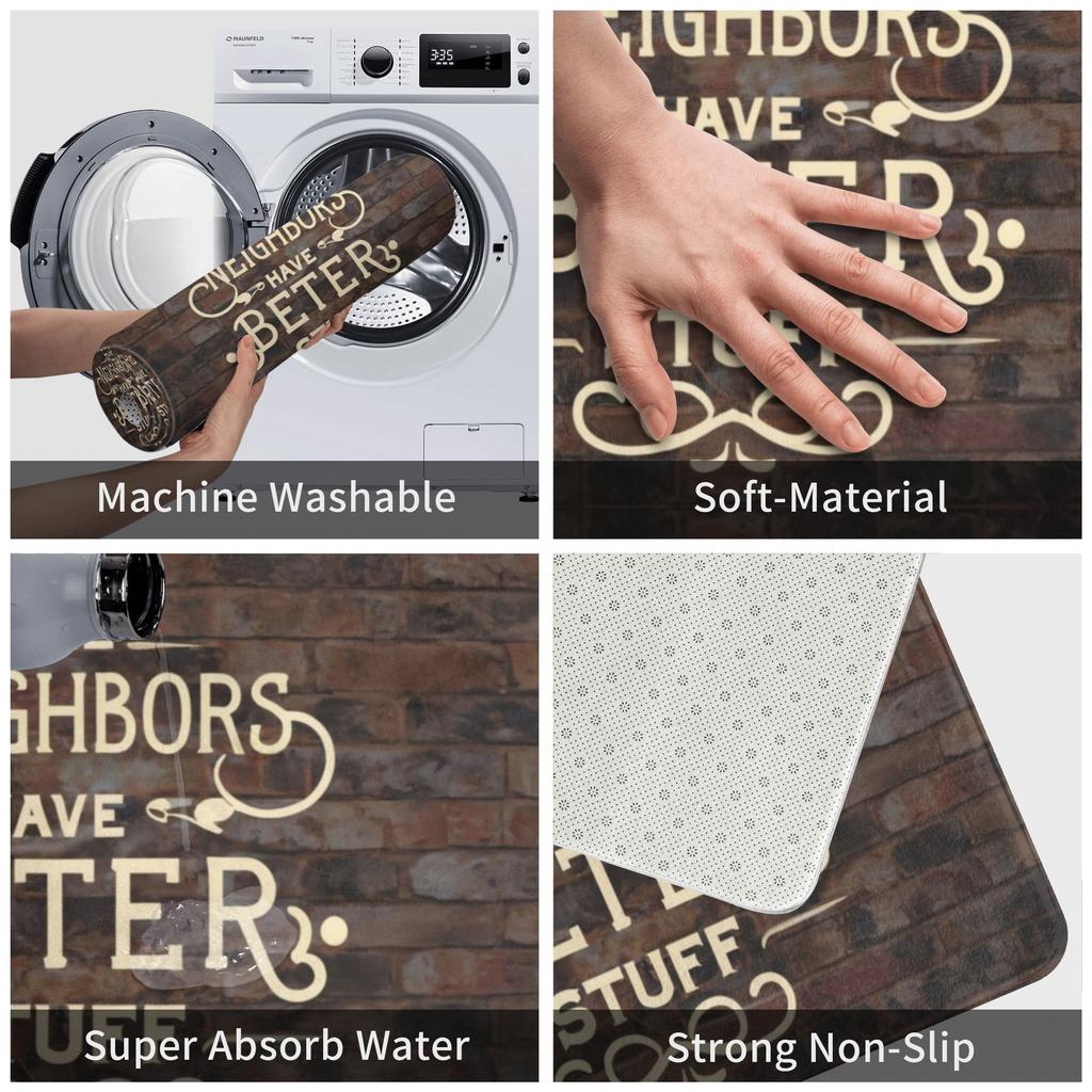 The Neighbors Have Better Stuff Funny Front Door Mat Anti-Slip Indoor Quick Dry Doormat Floor Bath Entrance Rug Carpet