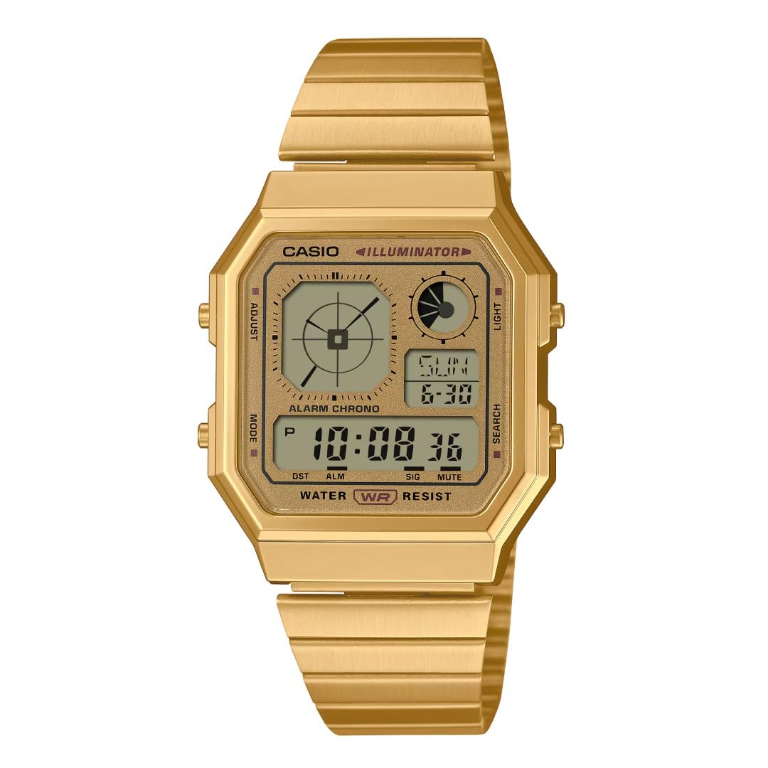 Casio Винтажные Аналоговые Часы Золотые Наручные Часы A130WEG-9A золотой