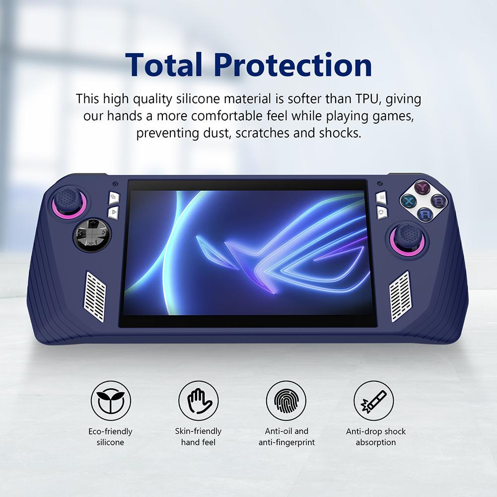 For ASUS ROG Ally Game Console Case Soft Silicone Shell Sleeve Anti-Scratch Protector Cover Sleeve Dustproof Game Accessories