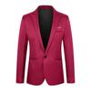 Giacca da abito per uso quotidiano da uomo Elegante da uomo Slim Fit Business per Matrimonio Festa Serale Cappotto da abito a un bottone con tasche