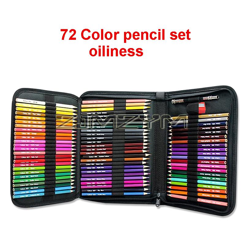 72 Colored Pencils Set Watercolor Drawing Pencils with Cases Professional Drawing Sketching Art Supplies