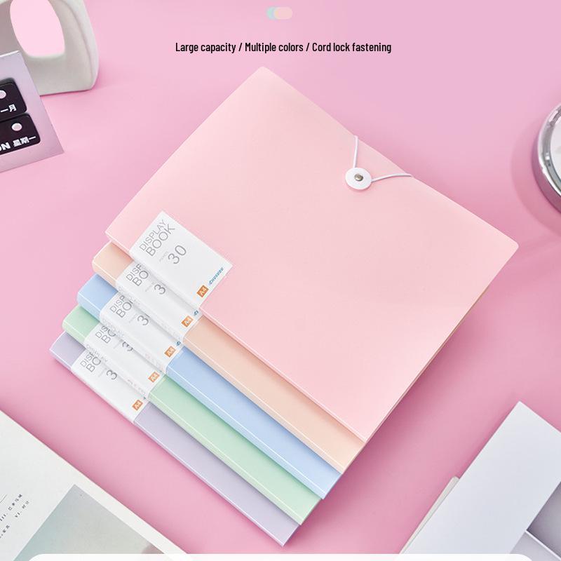 A4 Large Capacity Student Test Paper Folder with Transparent Inserts