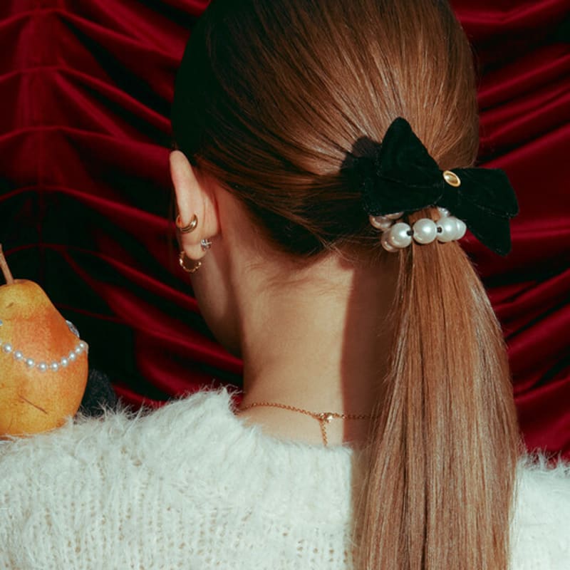 

ТАТЬЯНА Селина Лента жемчужная повязка скранч HB2209 BLACK