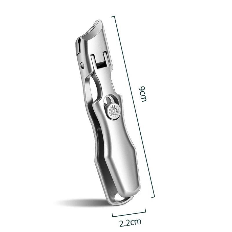 Large Opening Toe Clipper Stainless Steel Splash-Proof Nail Clipper Portable Dead Skin Removal Pedicure Clipper Cuticle Trimmer