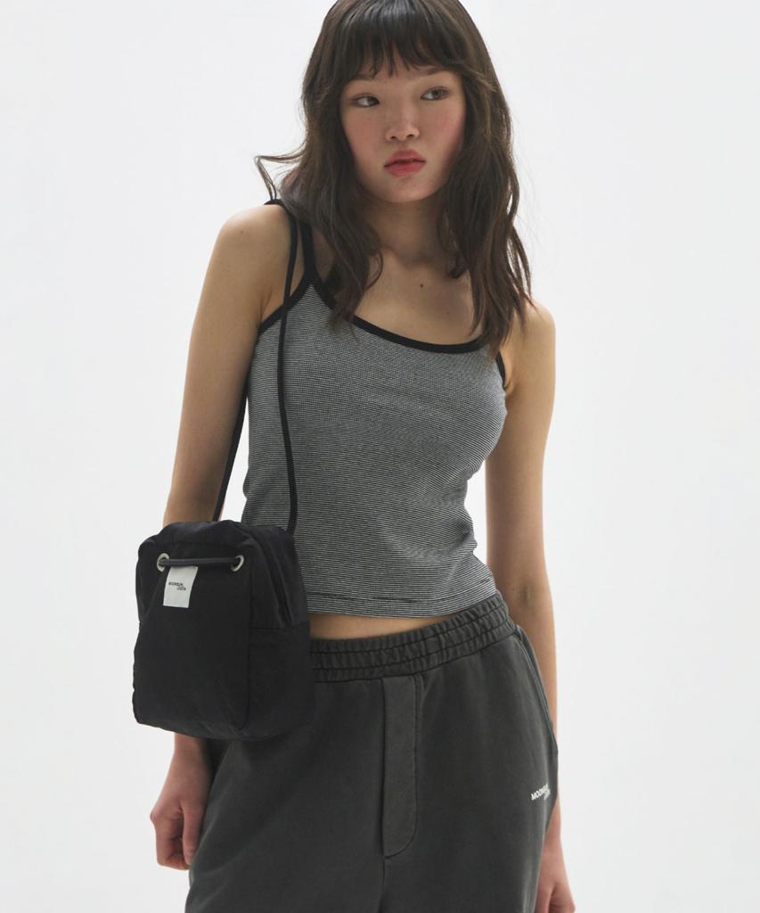 Moonsun M.C 2-Way Eyelet-Strap Mini Bag / Black