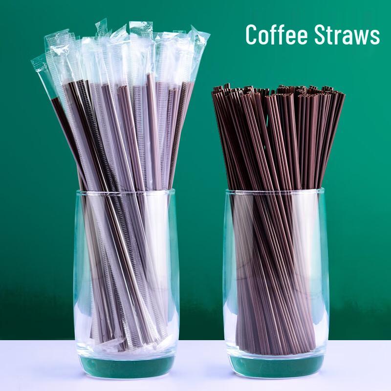 Individually Wrapped Three-Hole Plastic Coffee Straws