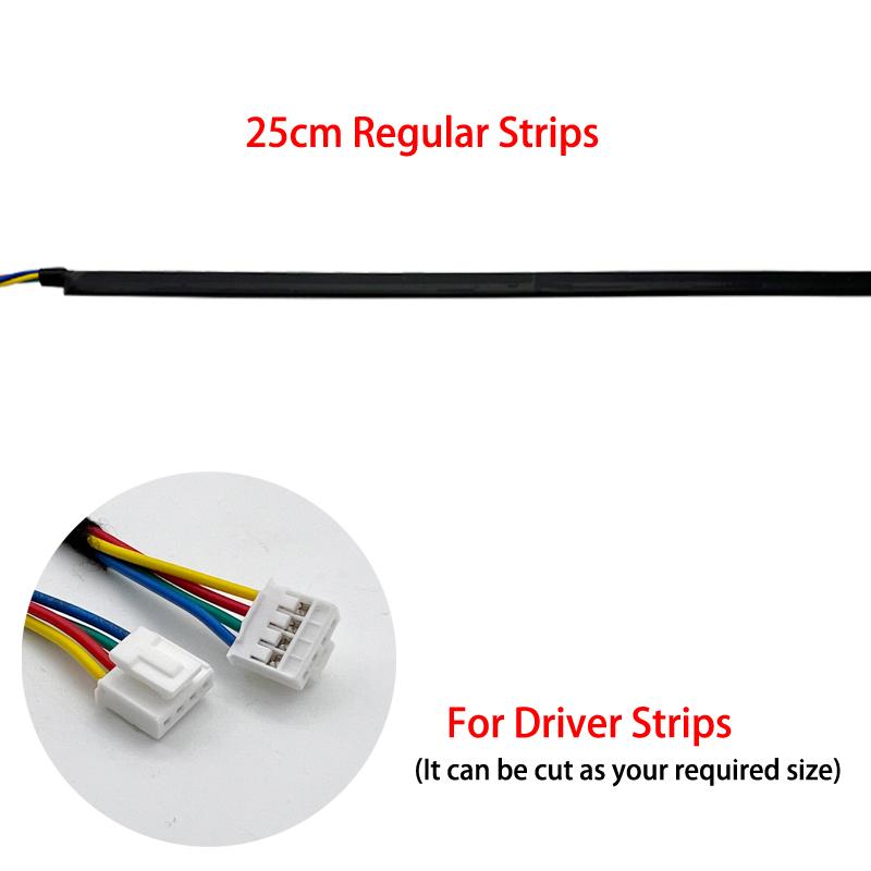 25cm 75cm 110cm Led Car Ambient Lights RGB 64 Color Acrylic Strips Car Interior Decoration Atmosphere Lamp for Ambient Kit 1x25cm for dash