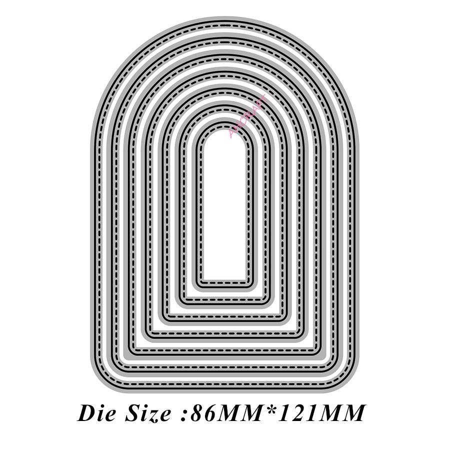 5921 Штамп-высечка из углеродистой стали с арочной рамой для DIY-проектов, издание 2023 года 86*121mm, 22g/set