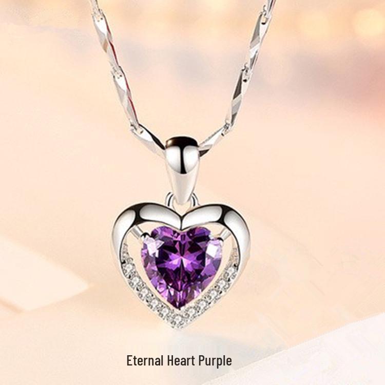Trendy 925 Sterling Silver Heart Pendant Necklace for Women – Perfect Valentine's, Birthday, or Wife Gift
