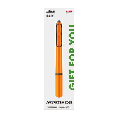Mitsubishi Pencil Jetstream Edge Kuličkové pero Omezený dárek SXN100328O22 Olejové pero, 0,28, Edice, Balení, Oranžová,