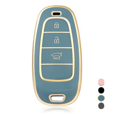 3 Buttons Fob Cover For Hyundai Santa Fe Tucson NEXO NX4 Atos Prime Solaris Car Remote Key Case Cover Auto Accessories