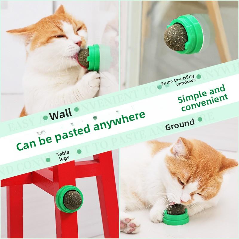 Pet Toys, Mint Balls, Cat Toys, Rotating Self-adhesive Cat Lollipops, Teeth Grinding, Biting Resistant Cat, Boring Cat Grass