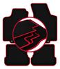 Velour Floor Mats with Red Edge For: Volkswagen Golf IV Cabrio (1998-2002)