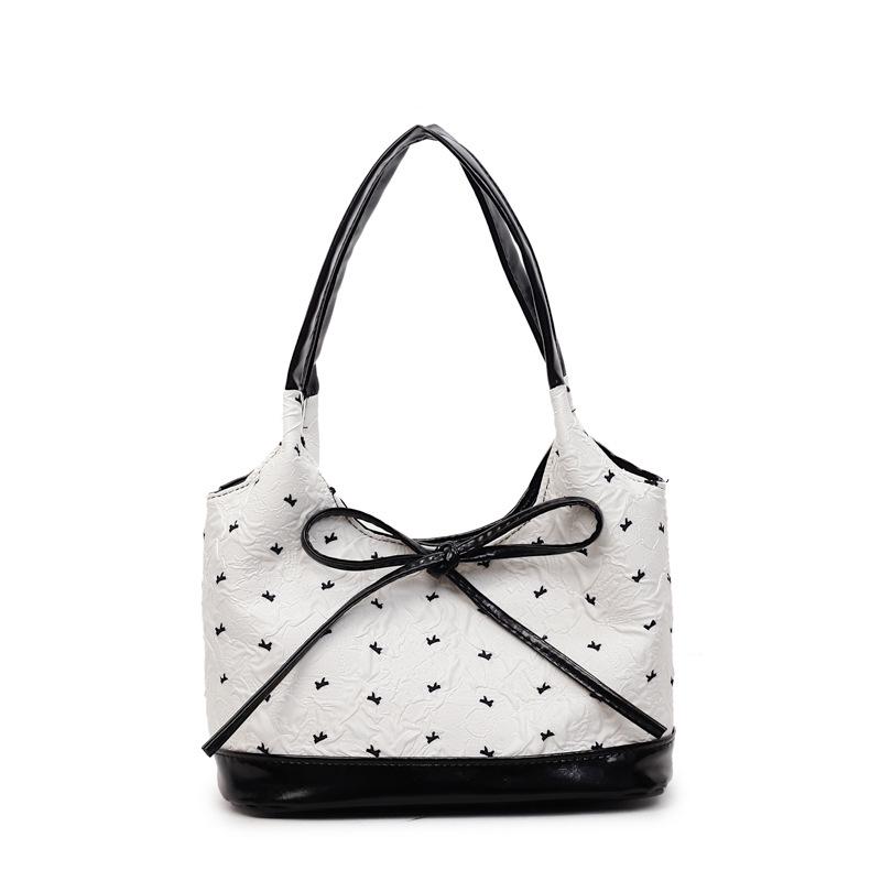 Korean Style Bow Underarm Handbag - 2025 Fashionable Women's Casual Shoulder Bag