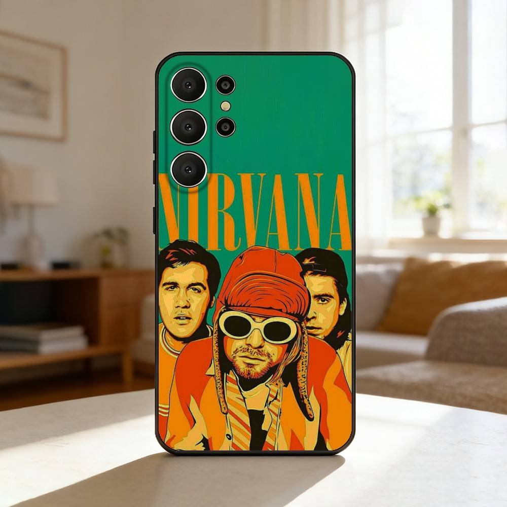 L-Lamentably N-Nirvana R-Rock Band Phone Case For Samsung S26,S25,S24,S21,S22,S23,S30,Ultra,S20,FE,Lite,10,9,Black Cover