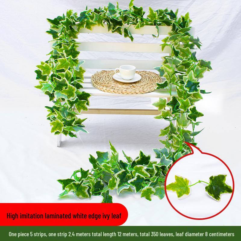 Rattan Pothos Artificial Leaf Vine for Indoor AC and Water Pipe Decoration