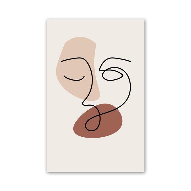 

Скандинавское абстрактное искусство минималистичные линии лицо постер Матисс холст картина офис гостиная коридор украшение дома фреска без рамки 21*30cm No Frame