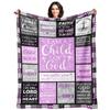 I Am A Child Of God Blanket Baptism Gifts For Girl Christian 60x80 Inch Bed