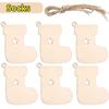 DIY Wooden Christmas Ball Decoration Round Blank Wood Slices Paint Ornament Xmas Tree Hang Pendant Craft Home Decor Baubles Tag