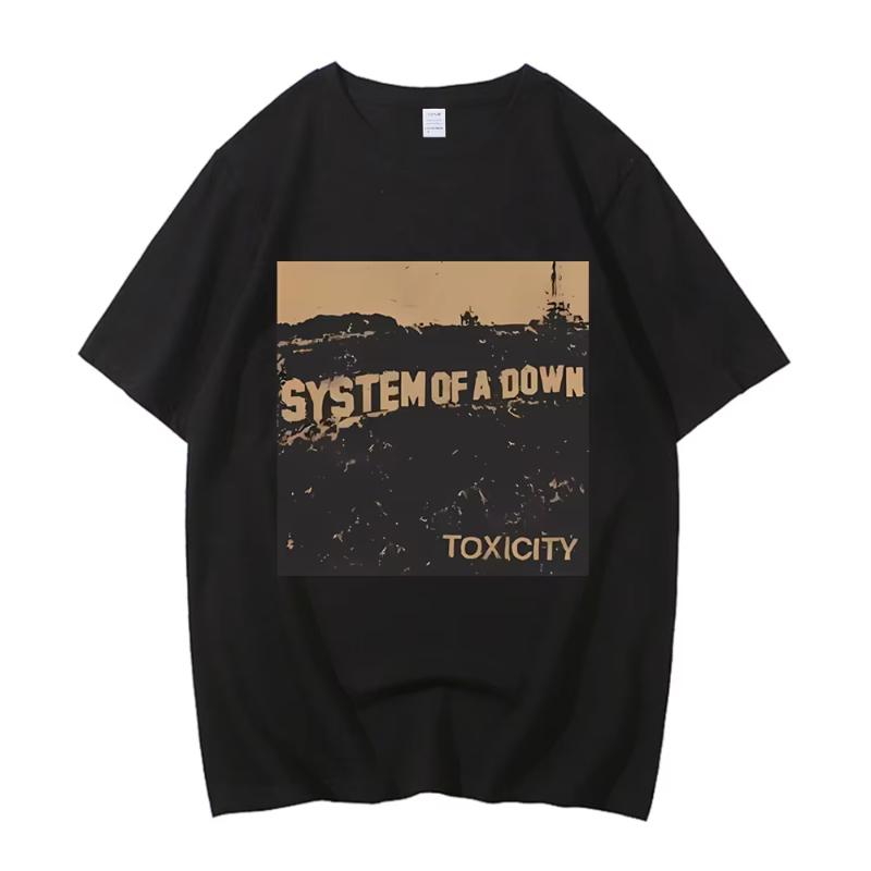 Sommar Rea A Down Toxicity Musikalbum Omslag T-shirt System Herr Rock T-shirt 90-tal Alternativ Högkvalitativ Bomulls T-shirt