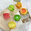 Slip proof Hair Clips Acrylic  Half Up Hair Accessories With Fruit Theme For Sports Travel Daily Use