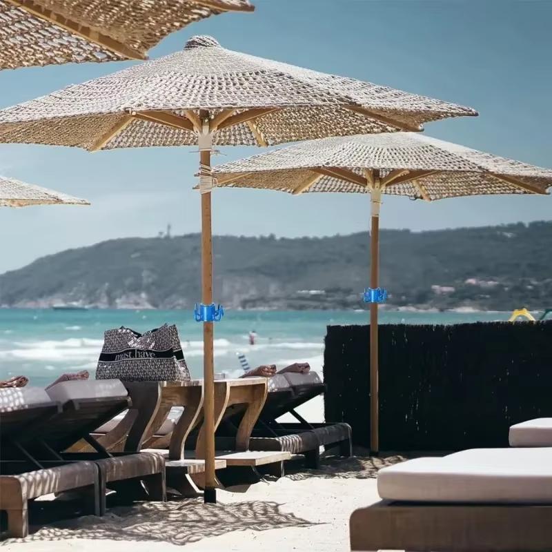 Przenośny Haczyk Wieszak na Parasol Plażowy Outdoorowy Wszechstronny Oszczędzający Miejsce Czteroramienny Haczyk Użyteczne Odporne na Zużycie Akcesoria do Parasola