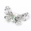 High-end Full Diamond Green Butterfly Brooch Elegant Exaggerated Niche Insect Pin Design Sense Versatile Insect Corsage Female