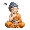 Tabletop Zen Accents Buddha Resin Statue, Meditation Figurine, Peaceful Desktop Decor for Unique Birthday Gifts Living Room, Study, Entryway,