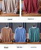 Men's Casual Autumn & Winter 100% Pure Wool V-Neck Loose Knit Sweater