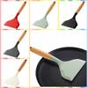 Wooden Handle Tamagoyaki  Spatula Silicone Pizza Shovel Cooking Utensils Scraper  Non Stick Pan