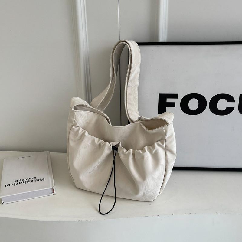 Spacious Drawstring Bucket Bag For Women Trendy Casual Tote Bag In Elegant Colors