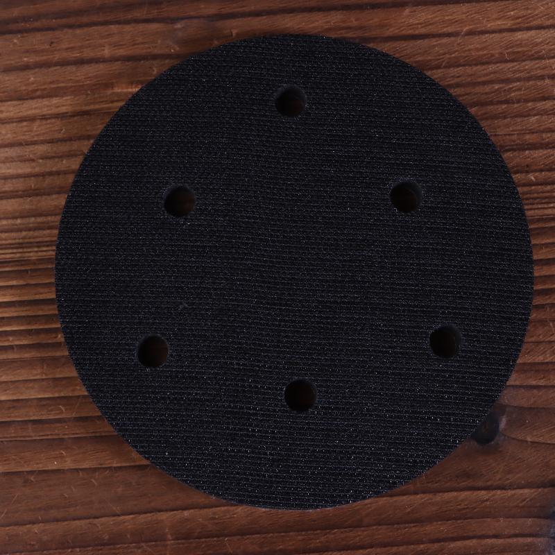 Almohadilla de Interfaz 5 Pulgadas 6 Agujeros Velcro Esponja Suave Almohadilla Amortiguadora Para Disco de Lijado Almohadillas para Lijadora Orbital