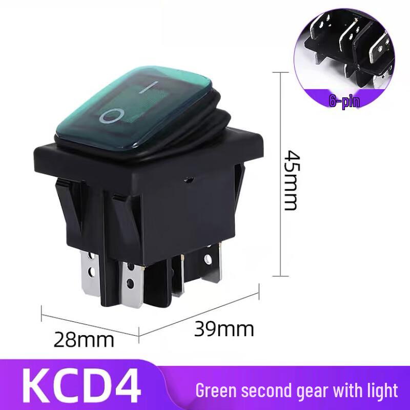 

Zhuochi Waterproof Illuminated Rocker Boat Switch CN plug (adapter included)
