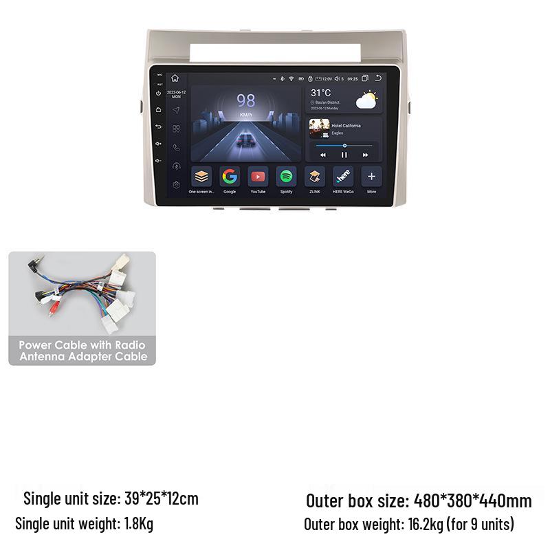 Android Large Screen Car Navigation & Reversing System for 04-09 Corolla Verso AR10