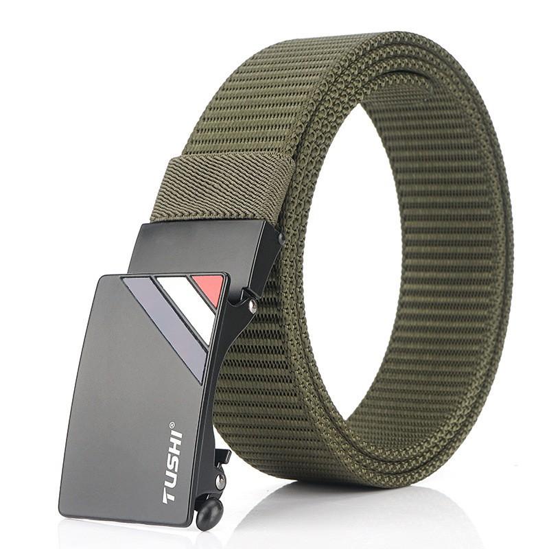 Nylon Belt Men s Canvas Young Students Korean Automatic Buckle 120cm