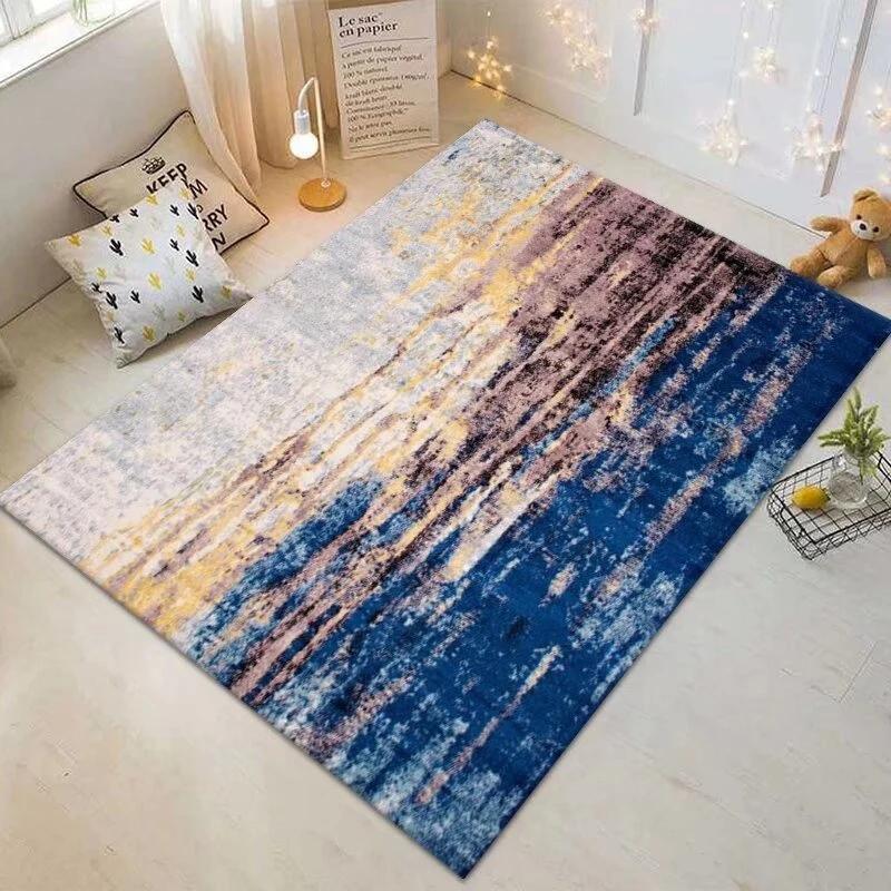 Carpet Modern Simple Light Luxury Rug Soft Non-Slip for Living Room Kids Bedroom Coffee Table Retro Home Decoration
