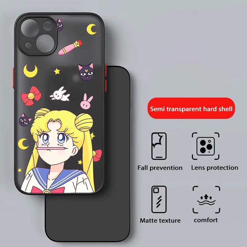 Sailor Moon Demon Slayer 7 Skin Feeling Case for Apple 11 Pro/12 Mini XS.