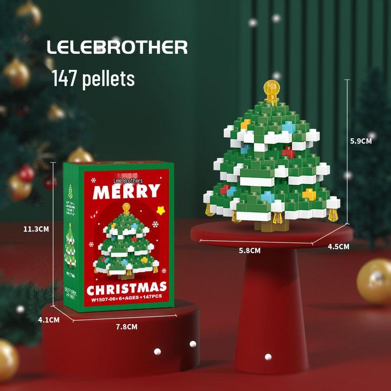 Christmas-Themed Lego-Compatible Building Blocks: Tree, Reindeer & Santa Set