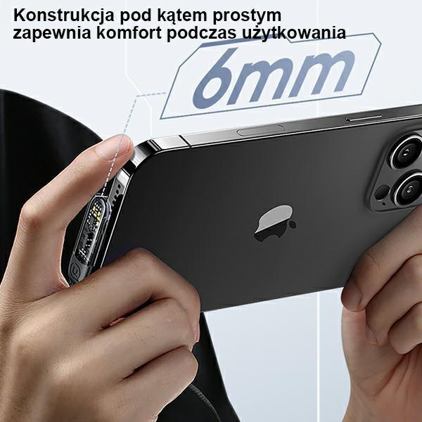 Usams Kabel Kątowy Usb-C Na Lightningpd 20W Fast Charging Iceflake Series 1,2M Czarny/Black Sj583Usb01 (Us-Sj583)