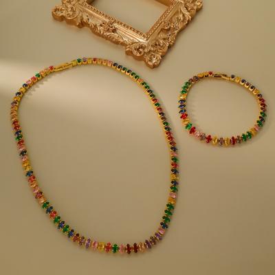 Necklace Women'S Colored Glazed Clavicle Chain Premium French Necklace