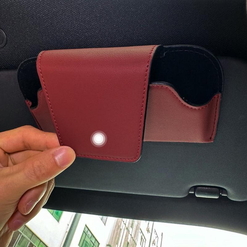 Sun Visors Sunglasses Storage Case Sun Visors Glasses Holder for Car Organizer Box Eyeglasses Protective Storage Case
